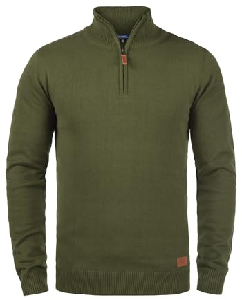 Blend BHRobin Herren Strickpullover Troyer Feinstrick Pullover