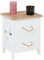 CARO-Möbel Nachttisch Perugia Nachtschrank Nachtkommode in weiß, Shabby Chic Vintage Look, mit 2 Schubladen