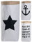 Lifestyle Lover Papiersack Paper Bag rund Kraftpapier Beutel Braun Weiß (Stern)