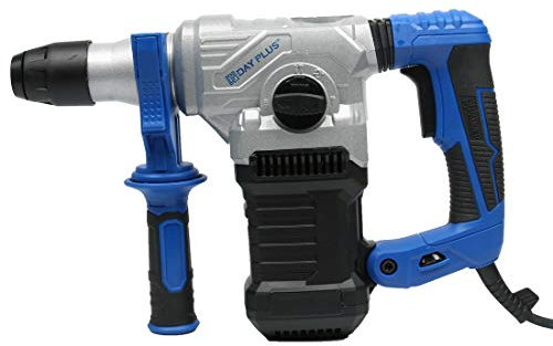 Rotary Hammer Drilling Machine Chisels Drill Set 1500W Corded Power Tool - 4 Functions - 360° Adjustable Soft Grip Handle - SDS Plus Drill - 6 Variable Speed - for Steel, Concrete, Wood