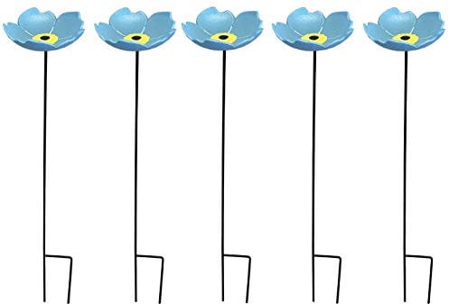 Cast Iron Wild Bird Forget Me Not Flower Dish Bird Feeders (Pack of 5)