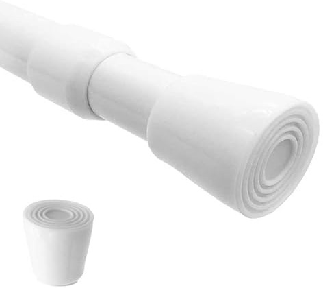 AIJIEGUANG Spring Tension Curtain Rods 28-43in Spring Load Adjustable Expandables Heavy Duty Steel Small Short Tension Curtain Rod for Windows,Kitchen,Doorway,Bathroom,Cupboard Bars