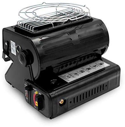 Yinleader Stufa a gas in ceramica, per esterni, per roulotte, campeggio, in ceramica, 1,3 kW, colore nero