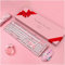 Punk rétro clé ronde clavier réel clavier mécanique fille mignon rose bureau clavier de jeu de frappe 30 types de motifs de lumière adaptés aux cadeaux de noël