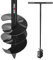 KOTARBAU® Handbohrer ⌀ 140 mm Gartenbohrer mit Kunststoff Griff Spiralbohrer Erdlochbohrer Lochbohrer Blumenzwiebelbohrer Pflanzgefäße Manueller Bohrer Handwerkzeug Garten Erdbohrer aus Metall 115 cm