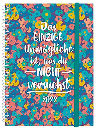 Finocam - Terminkalender 2022 Wochenplaner, von Januar 2022 bis Dezember 2022 (12 Monate) E10-155x212 mm Spirale Design Collection Unmöglich Deutsch