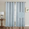 Light Blue Blackout Curtains for Bedroom Duck Egg Thermal Total Textured Eyelet Faux Linen 66×90IN Living Room Darkening Nursery Boys Children Insulated 2 Panels Window Curtain