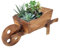 Natudeco Maceta Madera Innovador Maceta vagón Carretilla Carro Flores Contenedor Plantas suculentas Decoración Ventanas Plantas Artificiales Ornamento Manualidades para jardín Patio Decoración