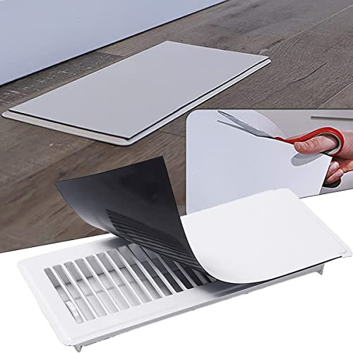 Cubierta de ventilación magnética de alta resistencia para registros de suelo, pared y techo, hogar y RV, HVAC y AC, 4 piezas de 5.5 x 12 pulgadas