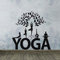 Yoga-Stellungen-Wand-Abziehbild-Wand-Dekor-Yoga Studio Wandbild Abnehmbare Vinyl Aufkleber 82X80CM