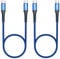 UNGUY Cavo USB C a USB C 2Pack 0.5M PD60W Cavo di ricarica di tipo C per Galaxy S23 S21 Ultra S9, Huawei P30 P20, Pixel 7 Pro, Pad Air 5/Mini 6 ecc-Blu
