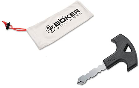 Böker Williams Tactical Key inkl. Microfaserbeutel, Edelstahlklinge und Griff aus Zytel, Größe: 9,10cm, schwarz