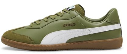 PUMA Unisex King 21 IT Soccer Shoe, Olive Green White, 38 EU