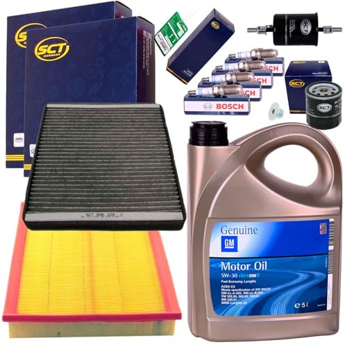 BandelOne enthält Filter Set Zündkerzen+Motoröl 1.4 1.6 1.8 2.0+16V passend für Astra G