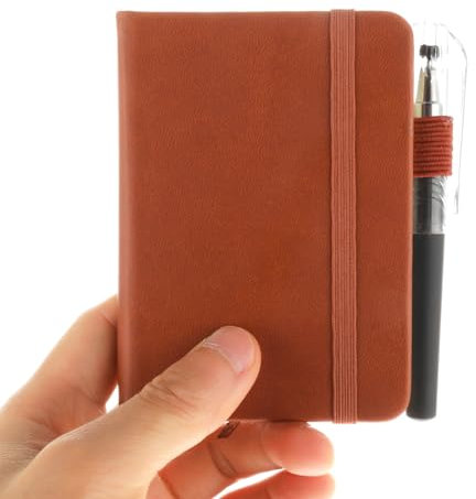 YUXIANLB Taschennotizbuch Tagebuch Mit Stiften Ledereinband Kleine Klassische Linierte Tagebücher A7 Liniertes Notizbuch Zum Schreiben 100 Seiten Hardcover Mit Dickem Papier Für Arbeit College