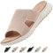 ZDQ Sandales Femme Été Confortable Orthopédique Chaussons Legere Chaussures Plate Claquettes Rose 37
