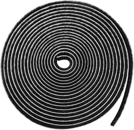 MARICATO Guarnizione a Spazzola, 12M Guarnizione Finestre Porta 9mm(L) X 5mm(P), Paraspifferi Spazzola Adesivo Per Mosche e dal Vento per Finestre e Porta Scorrevole, Isolamento Acustico - Nero