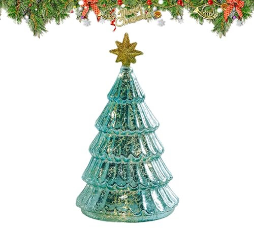 Árbol de Navidad de sobremesa,Luces de árboles de Navidad de sobremesa - Luz nocturna para árbol de Navidad de sobremesa - Estatuillas brillantes del árbol de Navidad, encienden la lámpara de escritor