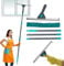 My DIY Extendable Window Cleaner Kit – Telescopic Window Cleaning Pole with Squeegee & Microfiber Head – Streak-Free Glass Cleaning Tool (Extends to 128cm)