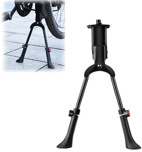 KHDWOB Bike Kickstand for Trek Supercaliber SLR 9.9 XX AXS Gen 2 2024, Center Mount Bicycles Double Leg Kickstand Adjustable Aluminium Alloy Non-Slip for 24, 26, 27.5, 29 Inch Mountain
