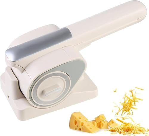 Râpe À Fromage Électrique Sans Fil, Broyeur Rotatif Portatif Rechargeable Avec 2 Tambours, For Fromage