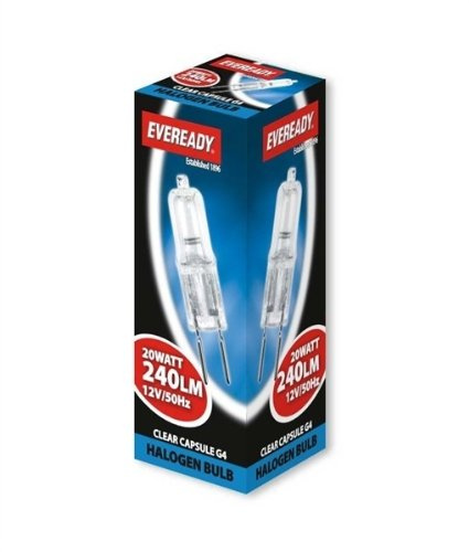 Eveready 20w 12v Capsule G4 Clear Ercapg420c Uv Stop Everead