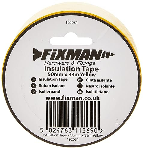 Fixman 192031 Isolierband 50mm x 33m, gelb