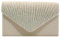 wocharm Womens Ladies Satin Diamante Clutch Bag Envelope Handbag Evening Bridal Bag Wedding Fashion Prom Vintage Shoulder Bags(Champagne)