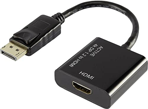 Renkforce RF-4222524 DisplayPort/HDMI Adapter [1x DisplayPort Stecker - 1x HDMI-Buchse] Schwarz vergoldete Steckkonta