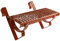 Parotec Dachtritt 120 cm für Schornsteinfeger Komplett Steigtritt für Dachziegel und Dachpfanne zum Einhängen Laufrost inkl. Montagematerial, 10 Farben (RAL 8004 - Ziegelrot)