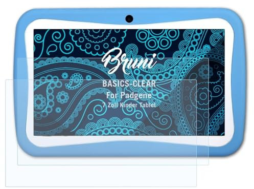 Bruni Schutzfolie kompatibel mit Padgene 7 Zoll Kinder Tablet Folie, glasklare Displayschutzfolie (2X)