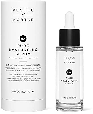 Pestle & Mortar 2% Pure Hyaluronic Acid Serum for face with Vitamin B5, Super-hydrating, Anti ageing, instantly plumps-up the skin, Reduces fine lines and wrinkles, Vegan & Cruelty-Free 30ml