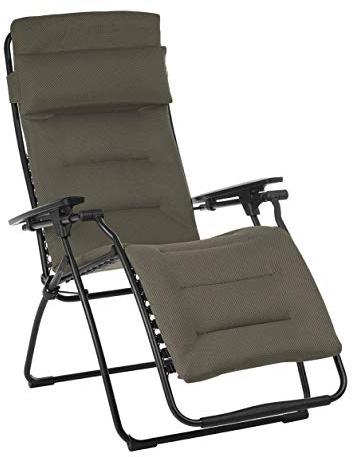 Lafuma MOBILIER - Gepolsterte Zero-Gravity-Relaxliege-Garten - Futura - AirComfort® - Braun Taupe LFM3120_7057-5 Jahre Garantie