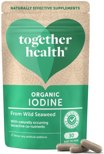 Organic Seaweed Iodine Supplement – Together Health – from Organic Seaweed – Natural Source of Iodine – Vegan Friendly – Made in The UK – 30 Vegecaps