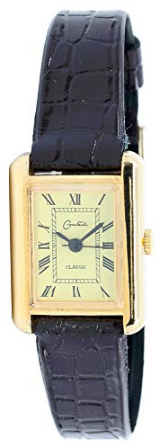 CHRISTIAN GAR Comtech Cg07330-1 Reloj Analogico para Mujer Caja Dorada Esfera Color Amarillo