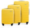 WITTCHEN Valise de Voyage Set de 3 valises Valise à roulettes Bagages à Main Set de valises de Voyage en ABS avec 4 roulettes pivotantes Serrure à Combinaison Poignée télescopique Groove Line Jaune