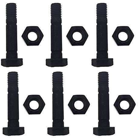 6 Stück Scherbolzen und Mutter für MTD Cub Cadet Troy-Bilt 710-0890 710-0890A 910-0890A Länge 4,35 cm
