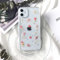 Tybiky iPhone SE 2020/7/8 Case Real Flowers Mobile Phone Case Transparent Rubber Crystal Protective Case Handmade Colourful Dried Flower Art Case Cover for Apple iPhone 8 Small Pink Flower