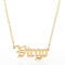 Minegreet Old English Zodiac Necklace for Women, Horoscope Birth Star Sign Letter Astrology Constellation Necklace Birthday Gift (Virgo-Gold)