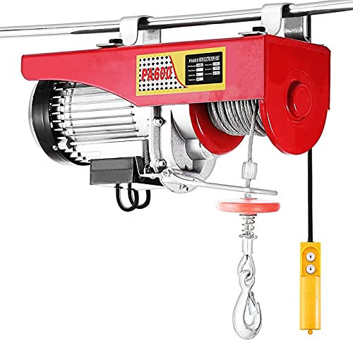 YIZHE Polipasto Eléctrico, Cabrestante Cable, 220V, 1450W/800KG, Carritos para Vigas Manual, con Motor Eléctrico,Carritos para Vigas,Polipasto eléctrico Electrico Winche con control remoto por cable