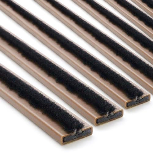 EAI Fire & Smoke Seal Intumescent Door Strips - 5 Pack, 105cm x 1.5cm x 0.4cm | Adhesive Metre-Long Safety Strips to Prevent Spread of Smoke & Fire | Brown