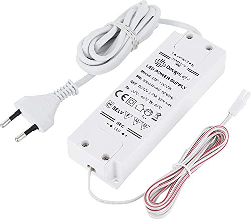 12V Mini-Amp, LED Trafo Netzteil 33W, Euro-Stecker, Mini-Amp Buchse