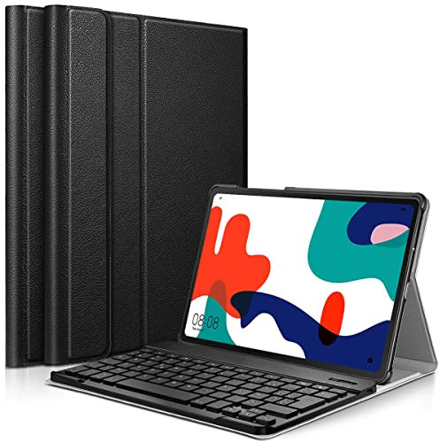 Étui de Protection Slim (Noir) + Clavier Azerty Bluetooth pour Tablette Huawei Matepad New 10.4 Pouces (2020)