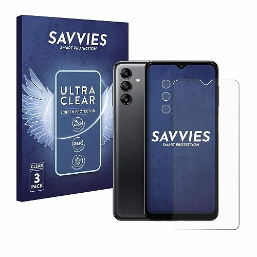 Savvies Schutzfolie für Samsung Galaxy A04s | (Display+Kamera) 6 Stück Transparenter Displayschutz Made in Germany Ultra-Klar Displayschutz-Folie