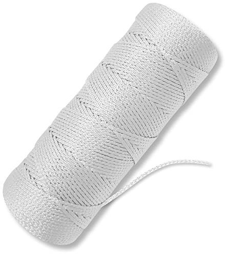 Bright White Twine String - #18 Strong Nylon String - 250 Ft Length - White String for Gardening, Nylon Twine for Plants
