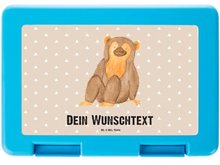 Mr. & Mrs. Panda Personalisierte Brotdose Affe - Personalisierte Geschenke, Afrika, Brotdose personalisiert, Brotzeitbox, Selbstliebe, Wildtiere,