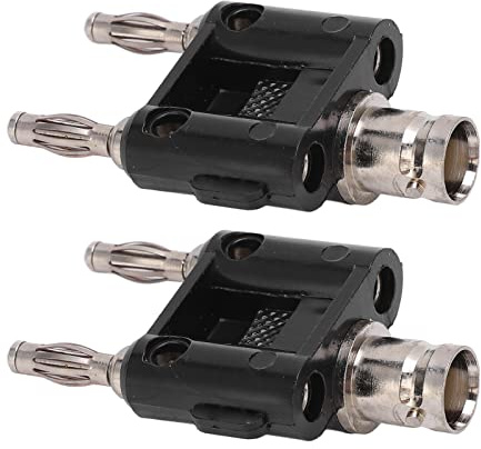 2 STÜCKE BNC-Buchse auf Dual-Bananenstecker Jack Binding Posts 4 Mm HF-Koaxial-Multimeter