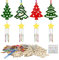 WEDNOK 12Pcs Bricolage Carillon Arbre Noël Ajouré en Bois Carillons Arbre Noël Décorations Suspendues d'hiver pour Enfants Noël Décoration Jeux Party Jardin Maison Anniversaire Cadeau pour 3-12ans