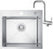 CECIPA 50×45cm Fregadero Cocina 1 Seno Inox con Grifo Cocina Abatible