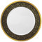 Decorline - Set di stoviglie riutilizzabili per 16 persone, 32 pezzi, collezione Majestic, nero/oro, servizio da tavola durevole, 16 ospiti